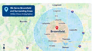 Broomfield Service Area Map
