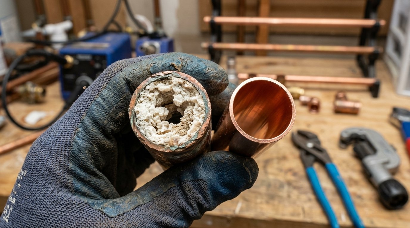 Eroded stainless steel steam trap orifice seat exhibiting supersonic wire-drawing wear