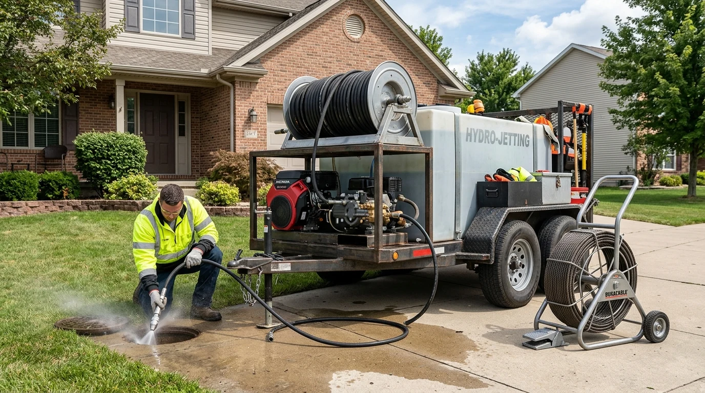 Commercial Hydro-Jetting Grease Line Blast-Back & High-Pressure Lateral Blowout: Nozzle Thrust Dynamics, WOG Blowback & Cleanout Flooding